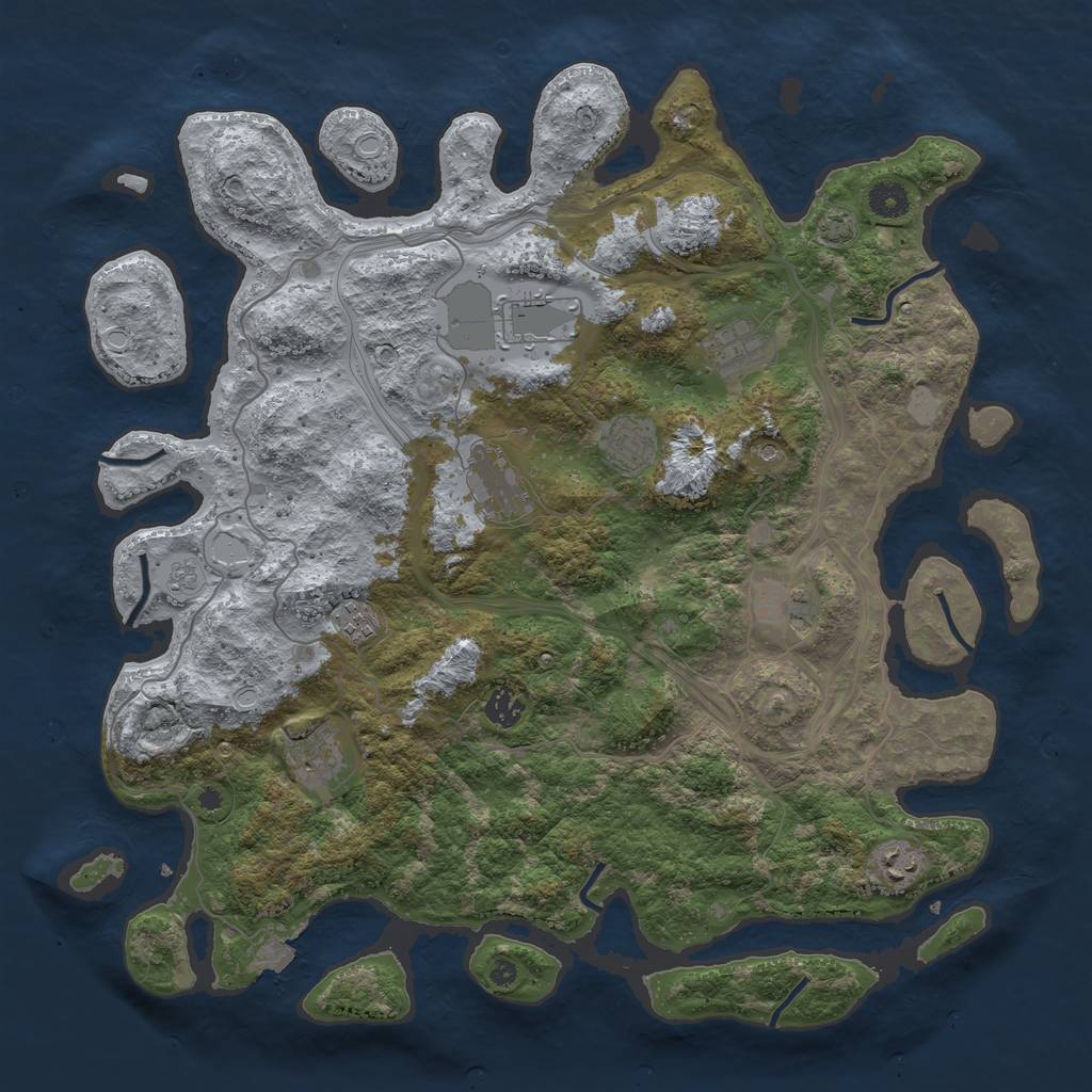 Rust Map: Procedural Map, Size: 4250, Seed: 326274245, 15 Monuments