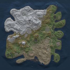 Thumbnail Rust Map: Procedural Map, Size: 3500, Seed: 1959467385, 18 Monuments