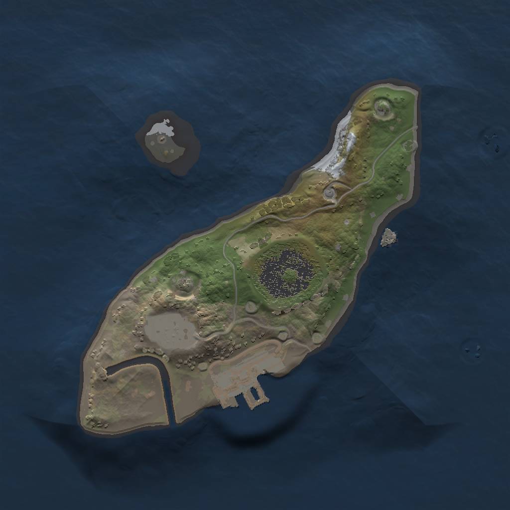 Rust Map: Procedural Map, Size: 1500, Seed: 73313, 4 Monuments