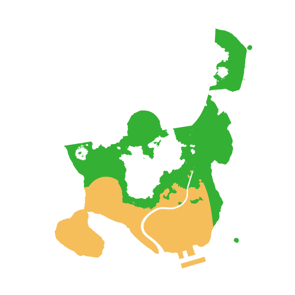 Biome Rust Map: Procedural Map, Size: 2400, Seed: 94421266