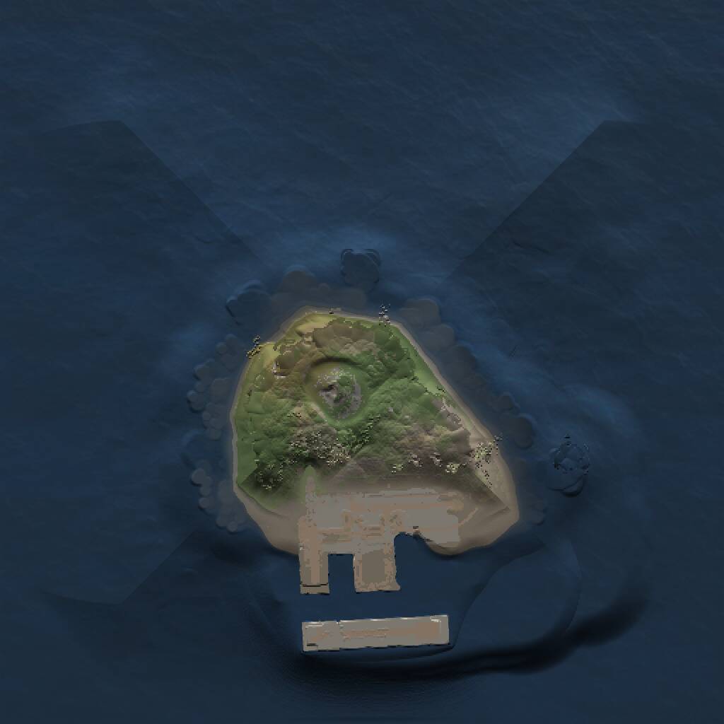 Rust Map: Procedural Map, Size: 1000, Seed: 3373, 2 Monuments