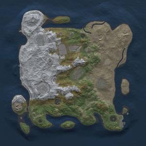 Thumbnail Rust Map: Procedural Map, Size: 3500, Seed: 583165999, 16 Monuments