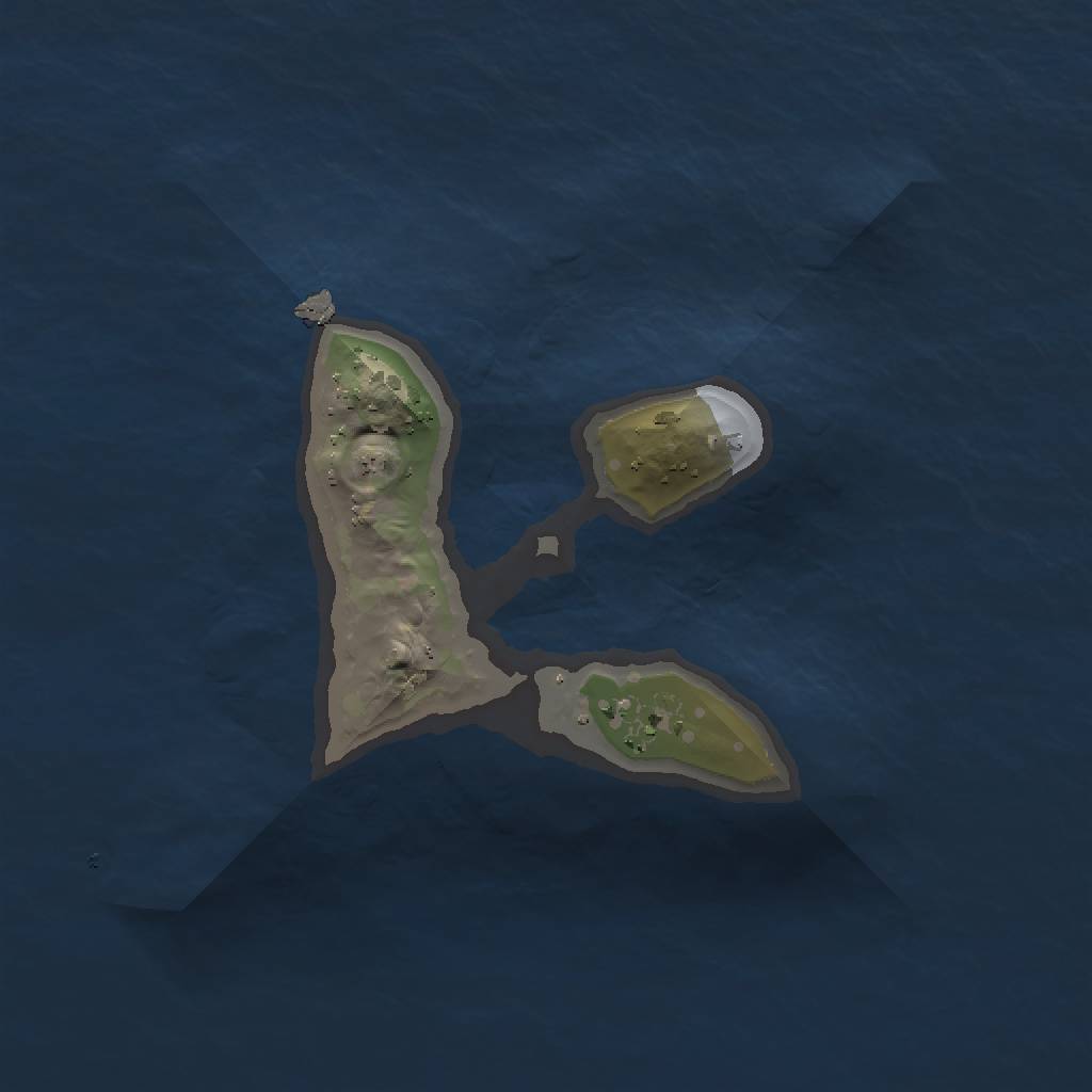 Rust Map: Procedural Map, Size: 1501, Seed: 33132, 3 Monuments