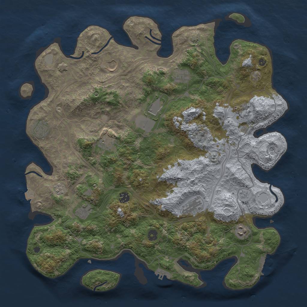 Rust Map: Procedural Map, Size: 4250, Seed: 252082996, 19 Monuments