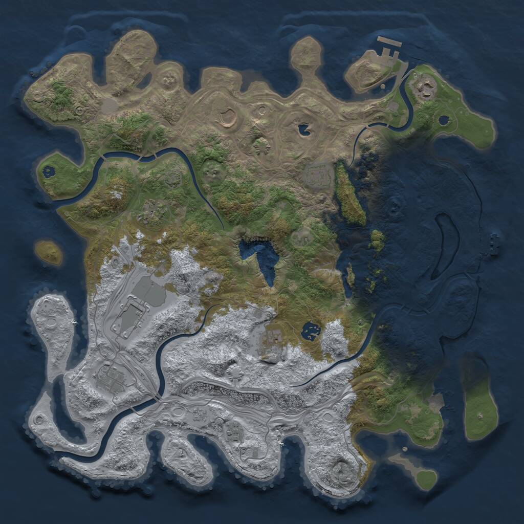 Rust Map: Procedural Map, Size: 4250, Seed: 922481337, 15 Monuments