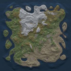 Thumbnail Rust Map: Procedural Map, Size: 4500, Seed: 2058991230, 19 Monuments