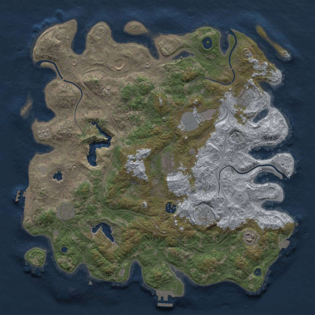 Rust Map: Procedural Map, Size: 4300, Seed: 89217732, 15 Monuments