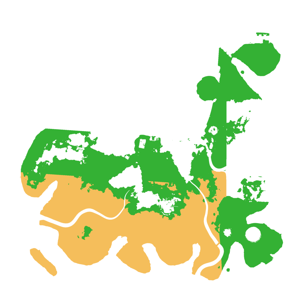 Biome Rust Map: Procedural Map, Size: 3500, Seed: 15521