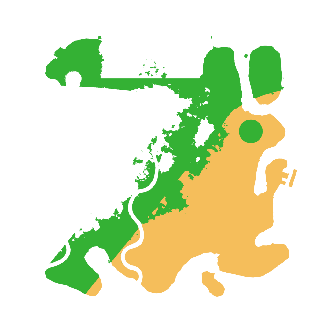 Biome Rust Map: Procedural Map, Size: 3500, Seed: 523691