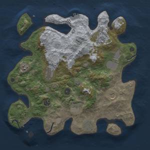 Thumbnail Rust Map: Procedural Map, Size: 3500, Seed: 1603357641, 16 Monuments