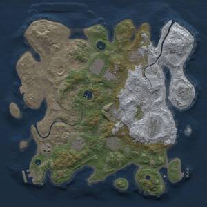 Thumbnail Rust Map: Procedural Map, Size: 3500, Seed: 31659642, 15 Monuments