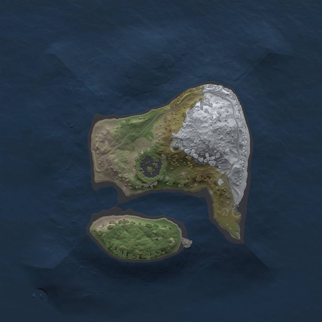 Rust Map: Procedural Map, Size: 1500, Seed: 5536356, 3 Monuments