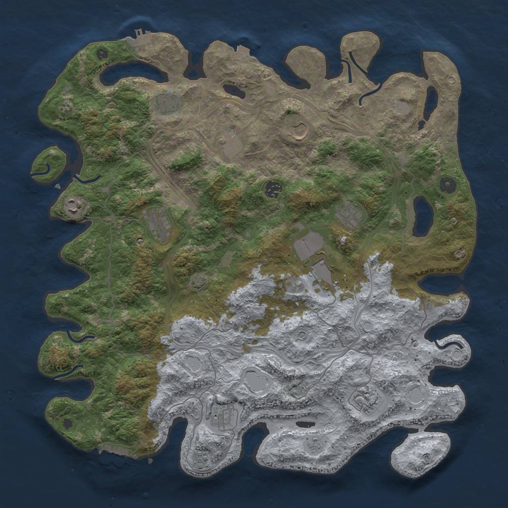 Rust Map: Procedural Map, Size: 4500, Seed: 17756652, 19 Monuments