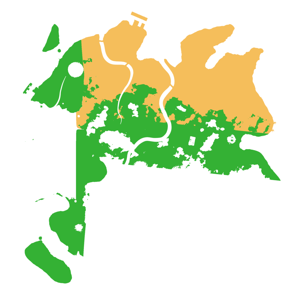 Biome Rust Map: Procedural Map, Size: 3600, Seed: 14115517