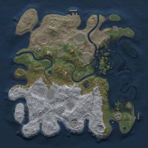 Thumbnail Rust Map: Procedural Map, Size: 3800, Seed: 319247219, 14 Monuments
