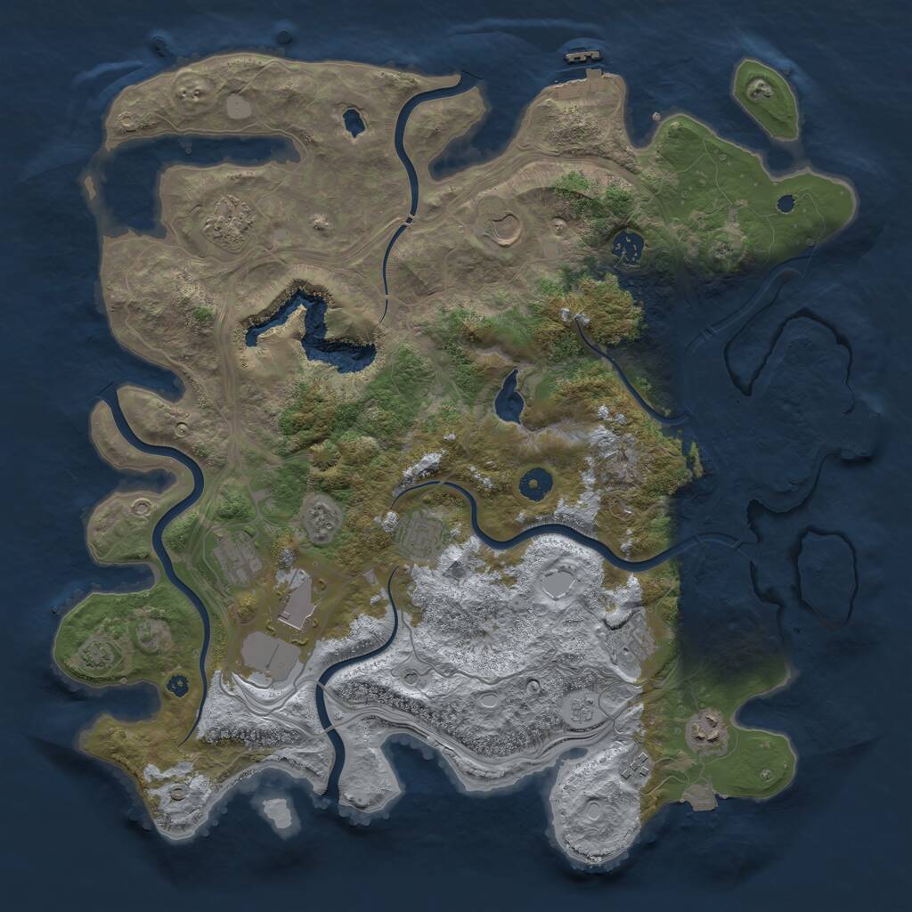 Rust Map: Procedural Map, Size: 4250, Seed: 122683366, 15 Monuments