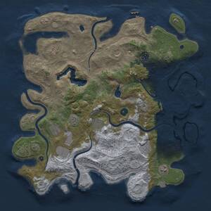 Thumbnail Rust Map: Procedural Map, Size: 4250, Seed: 122683366, 15 Monuments