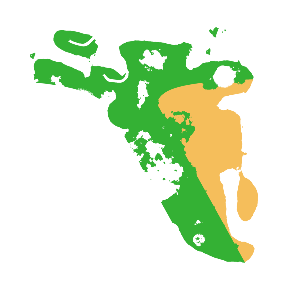 Biome Rust Map: Procedural Map, Size: 2600, Seed: 498383112