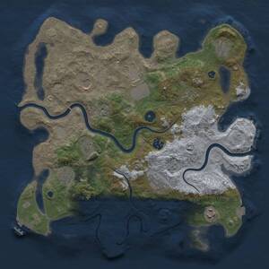 Thumbnail Rust Map: Procedural Map, Size: 3750, Seed: 926400786, 16 Monuments