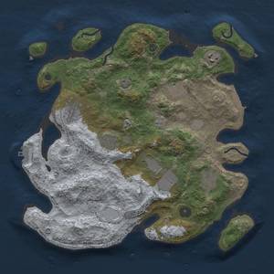 Thumbnail Rust Map: Procedural Map, Size: 3500, Seed: 346997829, 15 Monuments