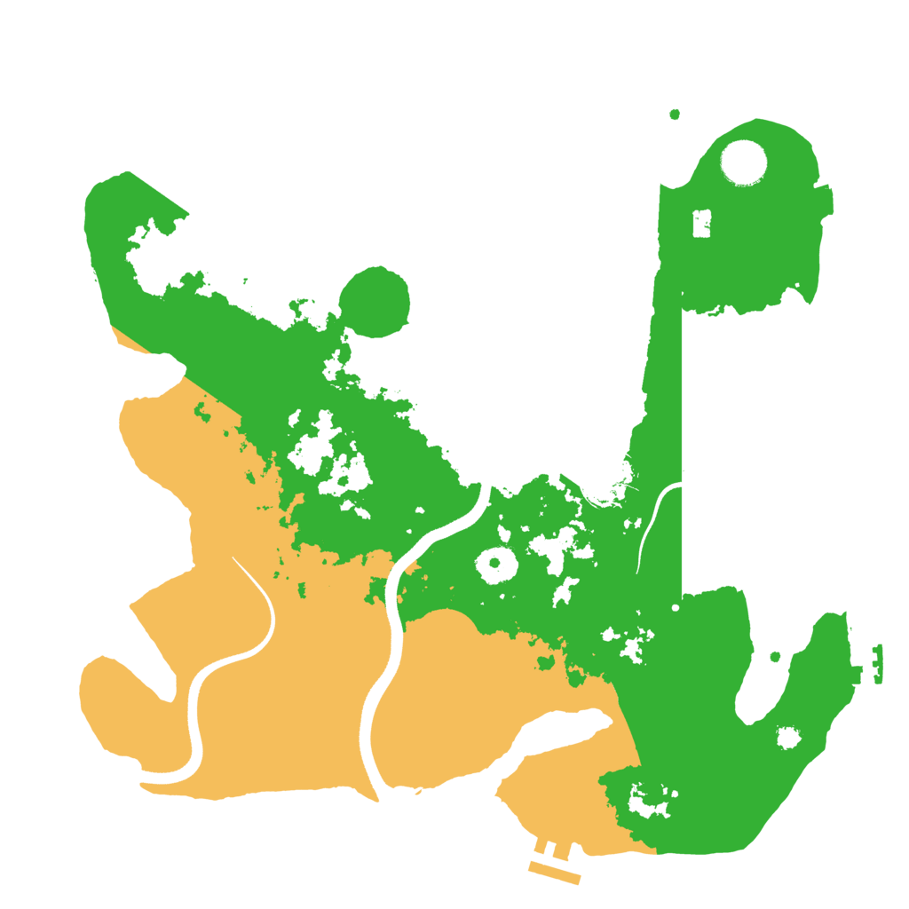 Biome Rust Map: Procedural Map, Size: 3500, Seed: 151504341
