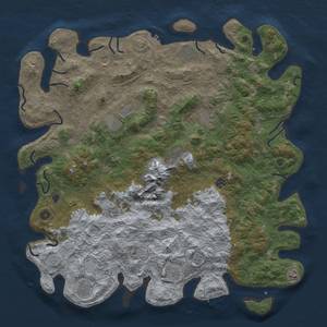 Thumbnail Rust Map: Procedural Map, Size: 5000, Seed: 1413997550, 19 Monuments