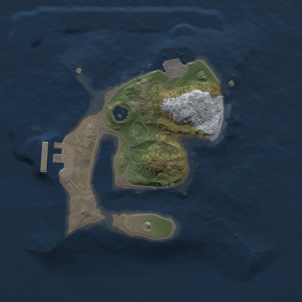 Rust Map: Procedural Map, Size: 2000, Seed: 33132, 2 Monuments