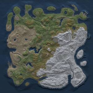 Thumbnail Rust Map: Procedural Map, Size: 4500, Seed: 904884259, 16 Monuments