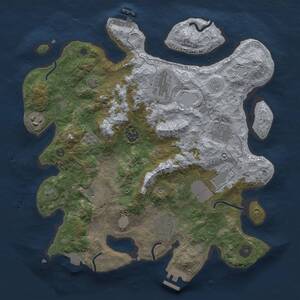 Thumbnail Rust Map: Procedural Map, Size: 3500, Seed: 870029098, 14 Monuments