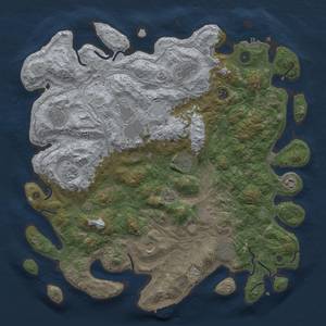 Thumbnail Rust Map: Procedural Map, Size: 4500, Seed: 299620763, 19 Monuments