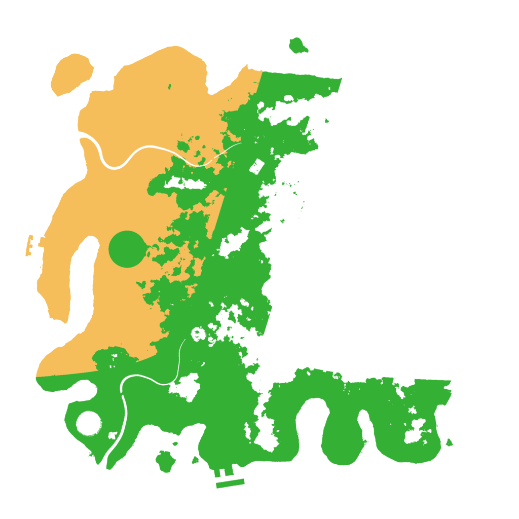 Biome Rust Map: Procedural Map, Size: 3700, Seed: 43246913