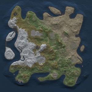Thumbnail Rust Map: Procedural Map, Size: 3700, Seed: 846249838, 17 Monuments