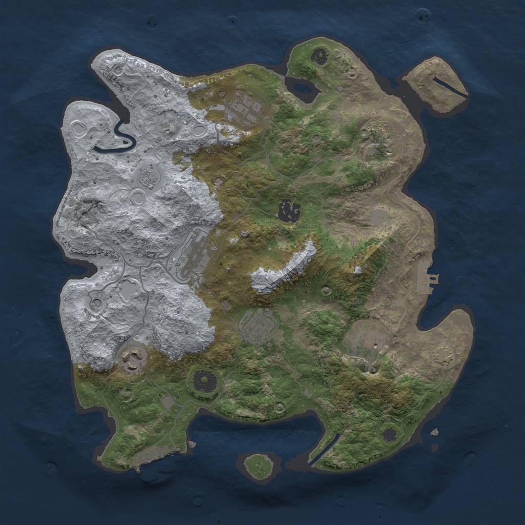 Rust Map: Procedural Map, Size: 3400, Seed: 18269330, 15 Monuments