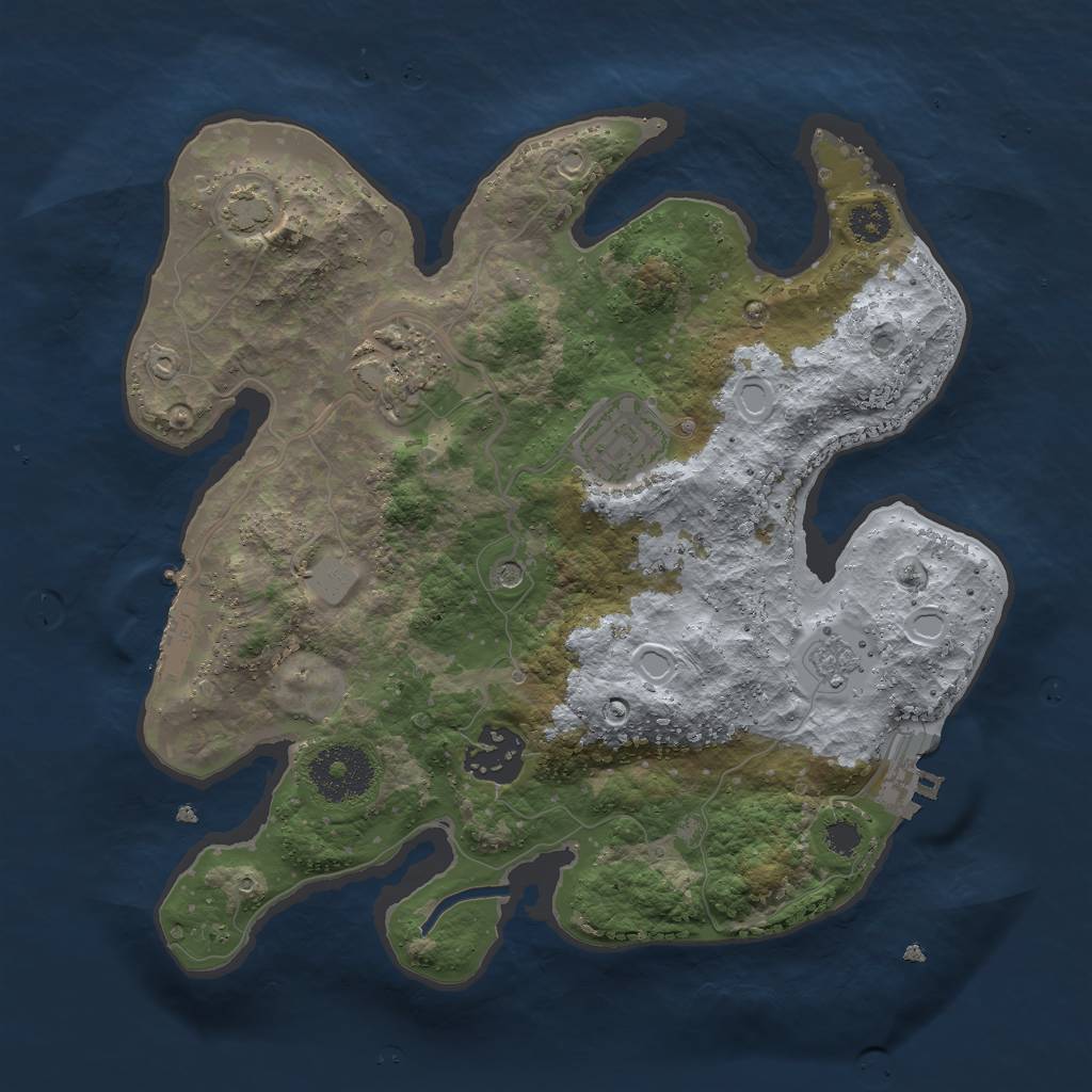 Rust Map: Procedural Map, Size: 2750, Seed: 266737, 11 Monuments