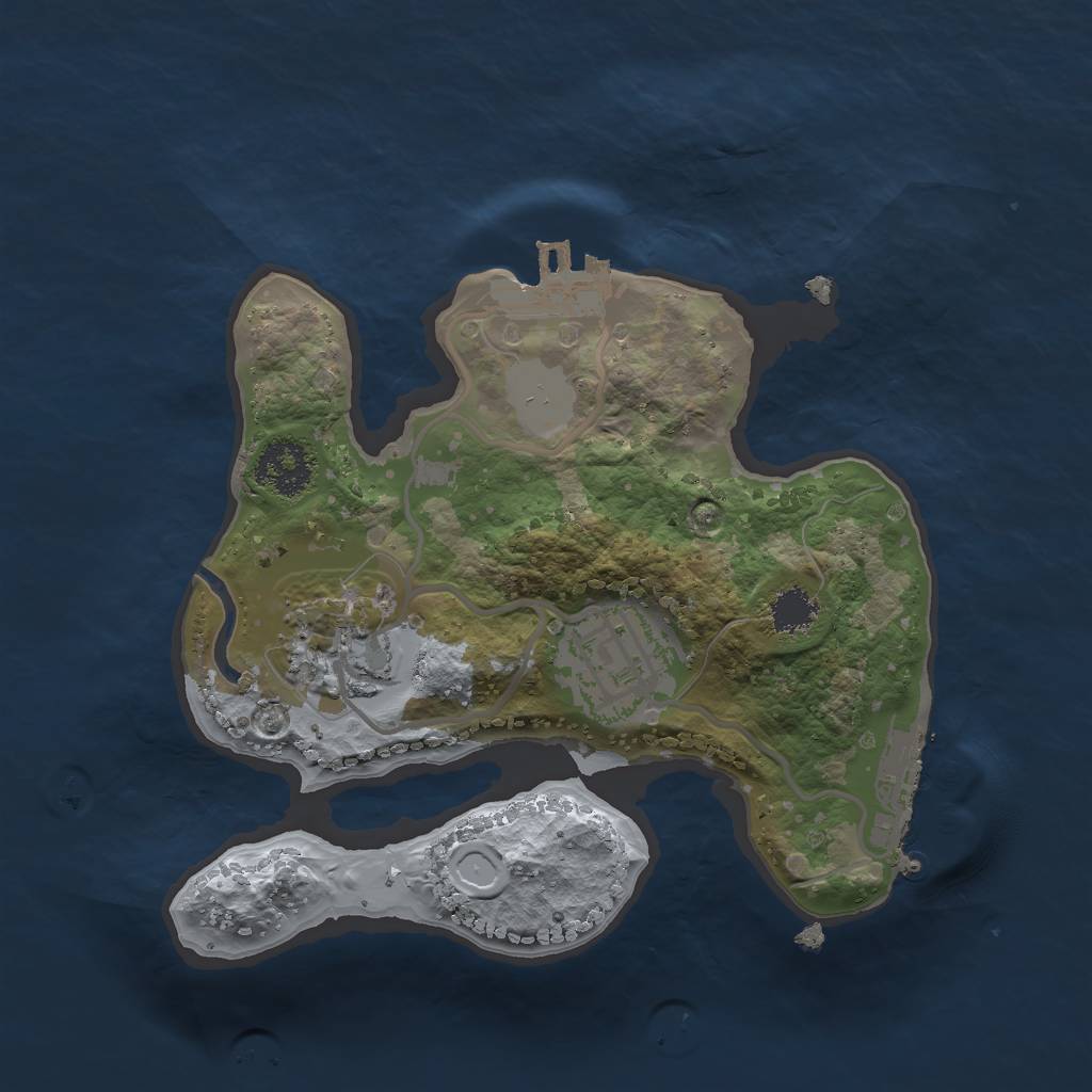 Rust Map: Procedural Map, Size: 2000, Seed: 20172896, 7 Monuments