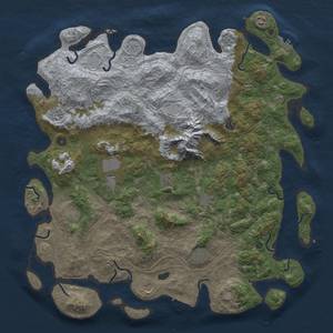 Thumbnail Rust Map: Procedural Map, Size: 5000, Seed: 91663487, 19 Monuments