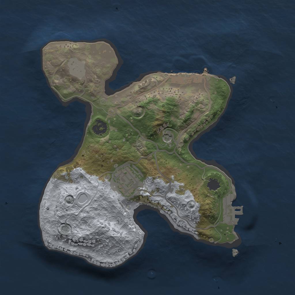 Rust Map: Procedural Map, Size: 2081, Seed: 2147483647, 7 Monuments