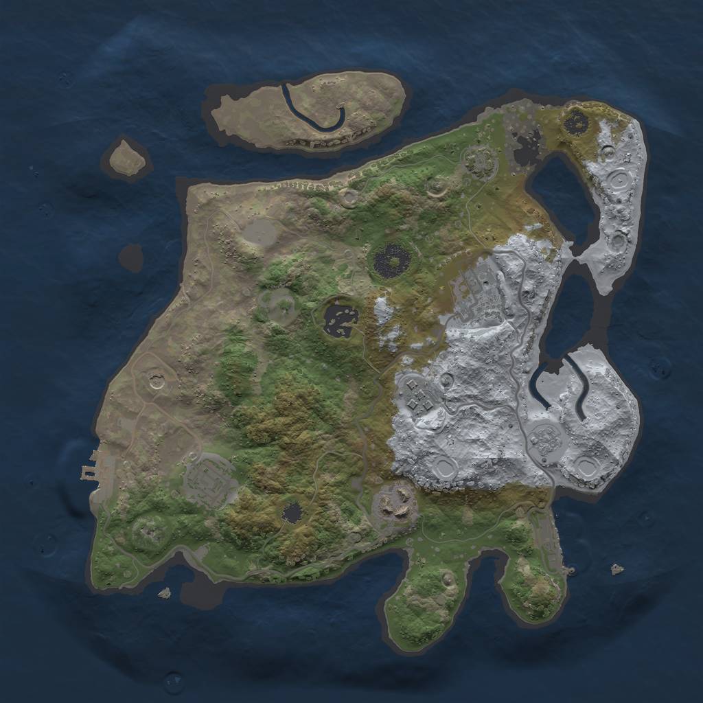 Rust Map: Procedural Map, Size: 3000, Seed: 2345232, 13 Monuments