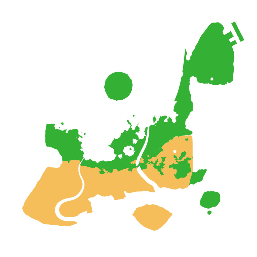 Biome Rust Map: Procedural Map, Size: 2500, Seed: 1355983468