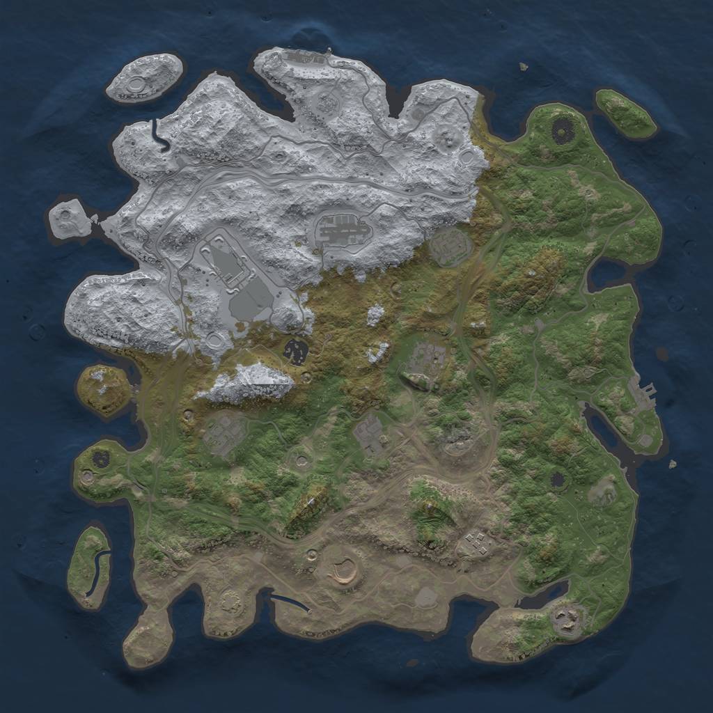 Rust Map: Procedural Map, Size: 4250, Seed: 75, 18 Monuments