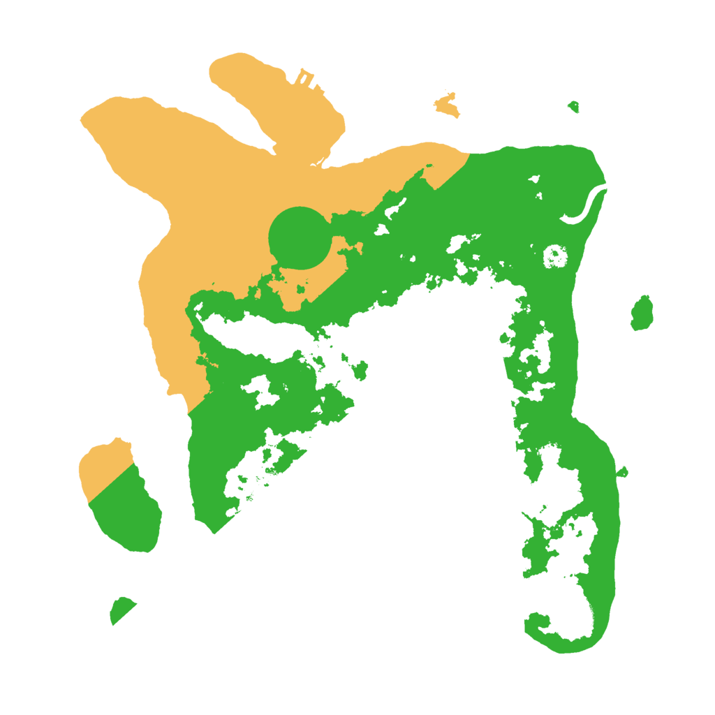 Biome Rust Map: Procedural Map, Size: 3000, Seed: 23452323