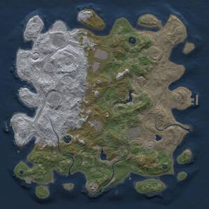 Thumbnail Rust Map: Procedural Map, Size: 4250, Seed: 1143565678, 15 Monuments