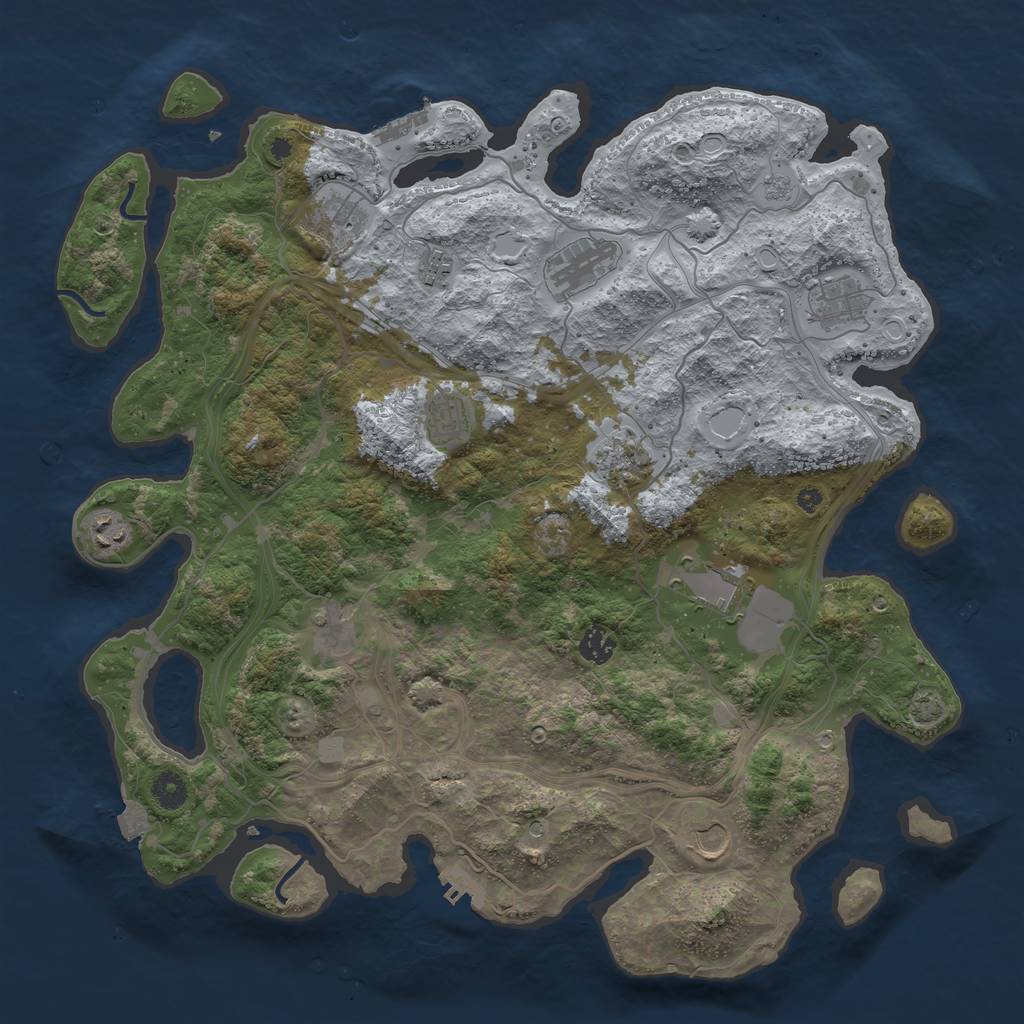 Rust Map: Procedural Map, Size: 4250, Seed: 1627996775, 19 Monuments