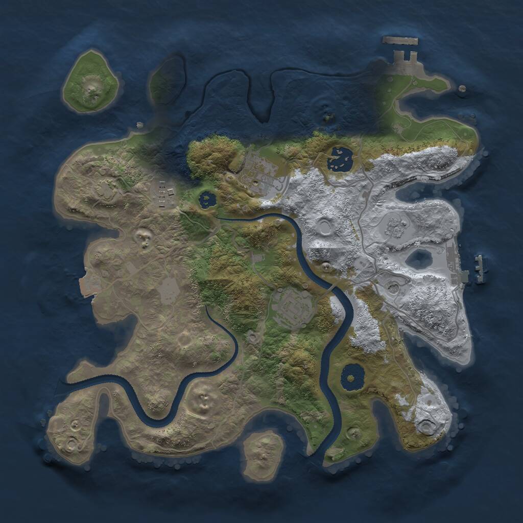 Rust Map: Procedural Map, Size: 3000, Seed: 1769951772, 10 Monuments