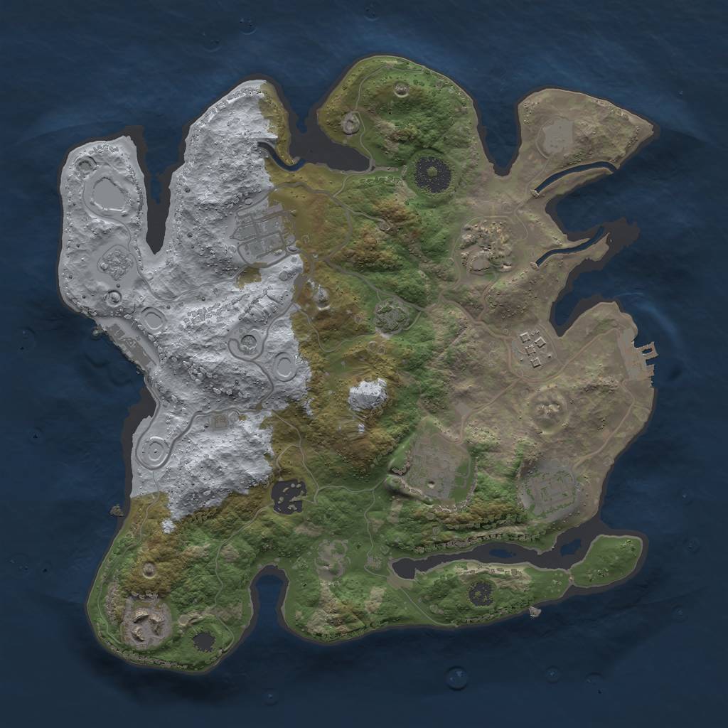 Rust Map: Procedural Map, Size: 3000, Seed: 862985122, 15 Monuments