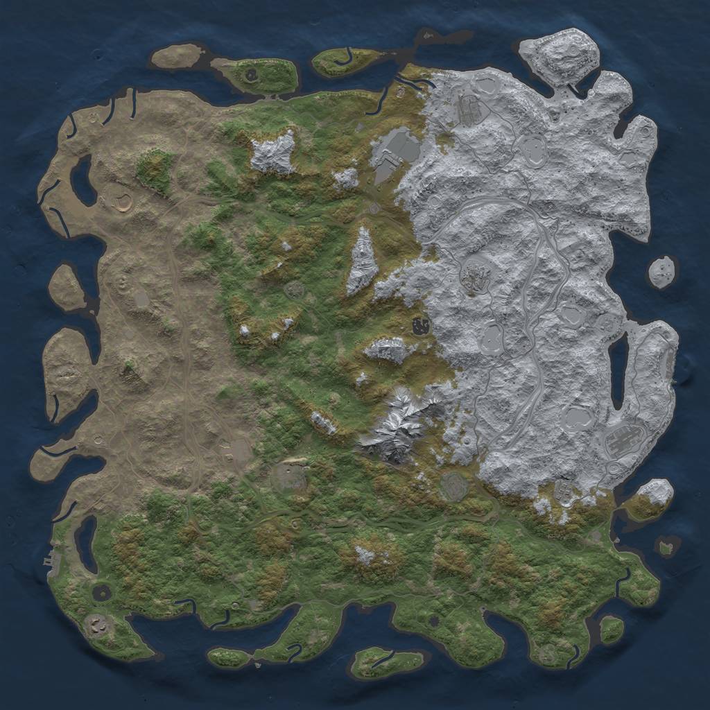Rust Map: Procedural Map, Size: 5952, Seed: 1353004618, 19 Monuments