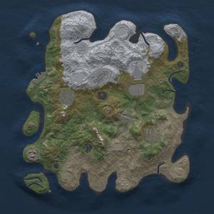 Thumbnail Rust Map: Procedural Map, Size: 3500, Seed: 678058875, 14 Monuments