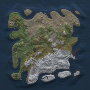 Thumbnail Rust Map: Procedural Map, Size: 3500, Seed: 1812131289, 16 Monuments