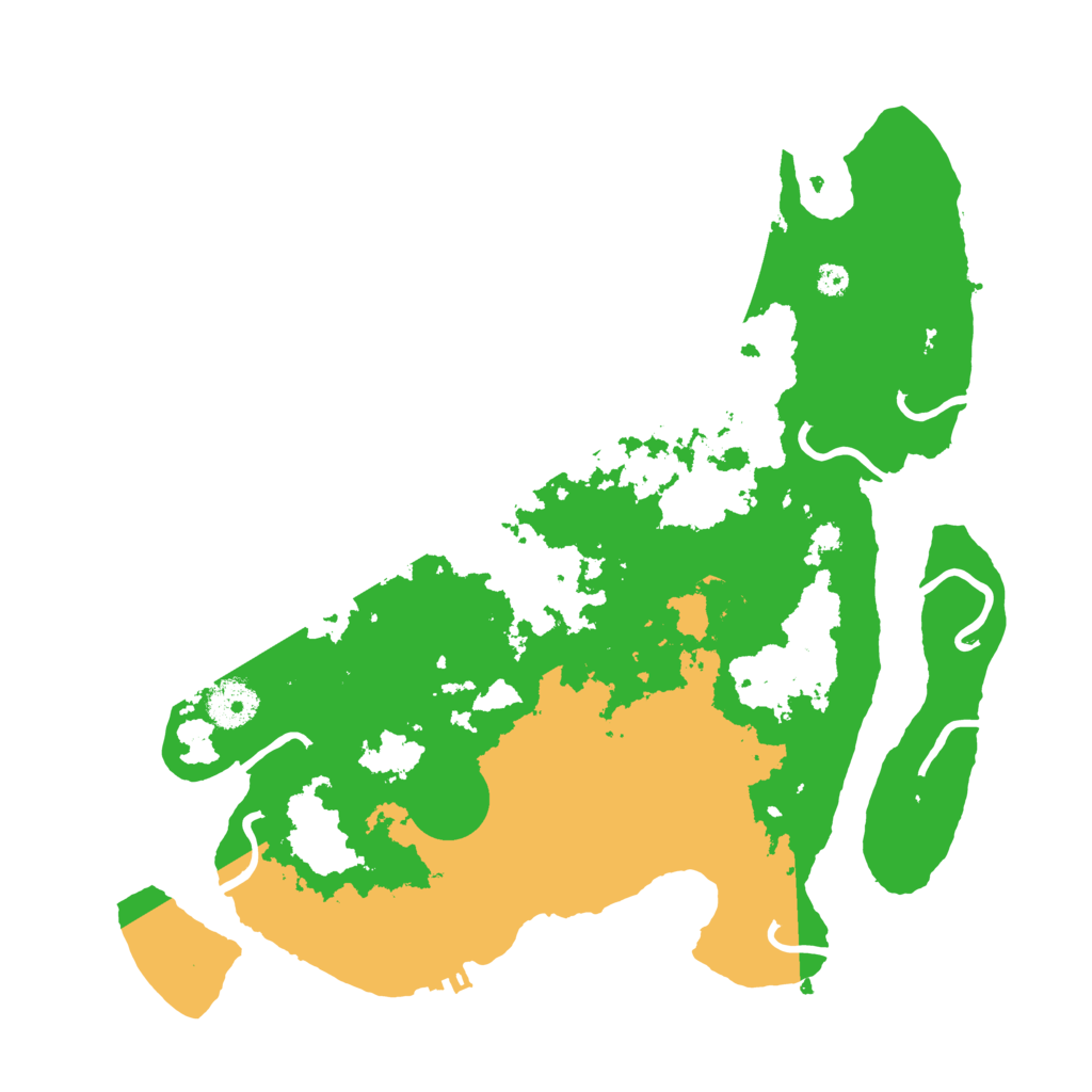 Biome Rust Map: Procedural Map, Size: 3500, Seed: 15431