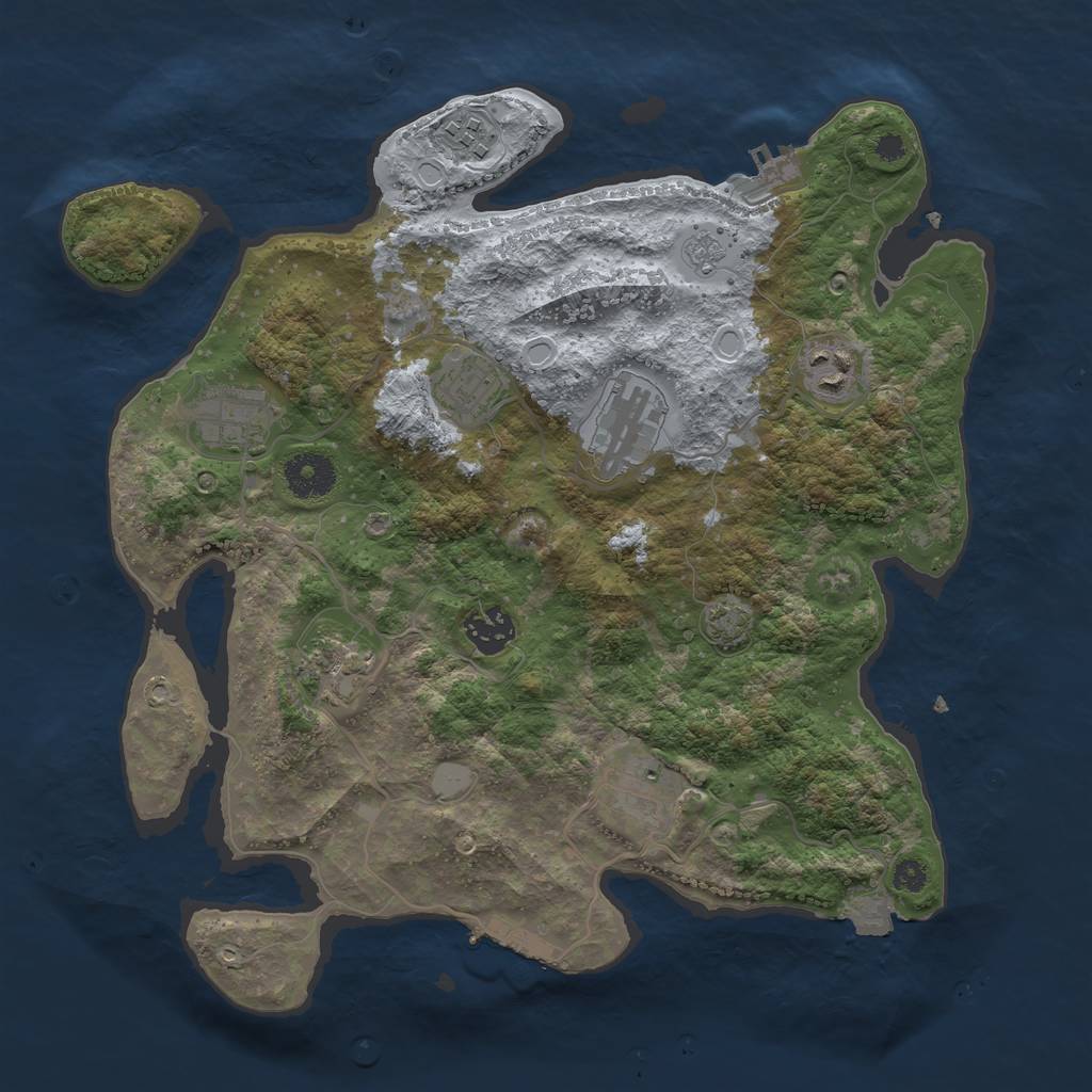 Rust Map: Procedural Map, Size: 3400, Seed: 78281102, 15 Monuments